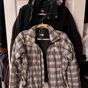 The North Face Plaid and Black Jackets